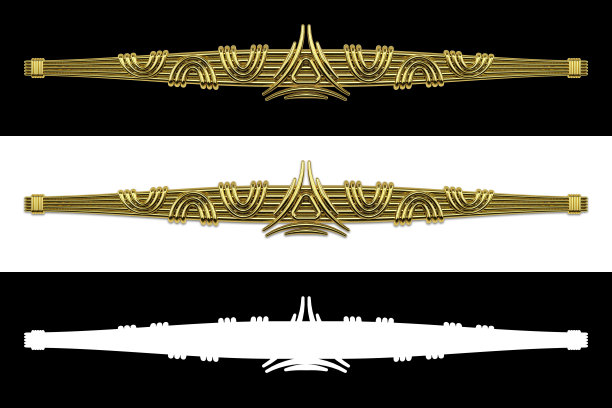 独特的三维文字分配器和装饰设计元素图片下载