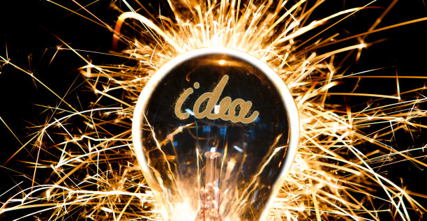 创意创意从灯泡的思维背景爆炸图片下载