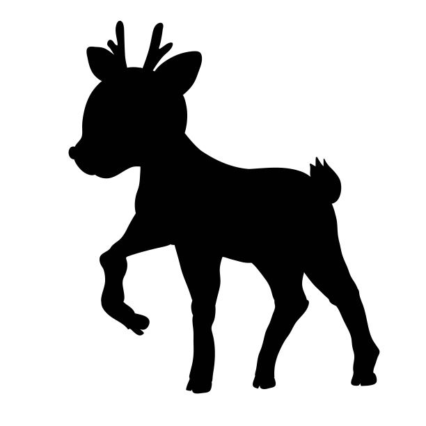 背景为鹿的轮廓Ð白色底图图片下载