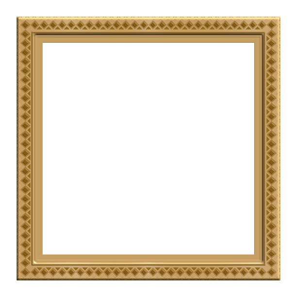 空白古董金相框图片下载
