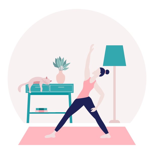 瑜伽在家里图片下载