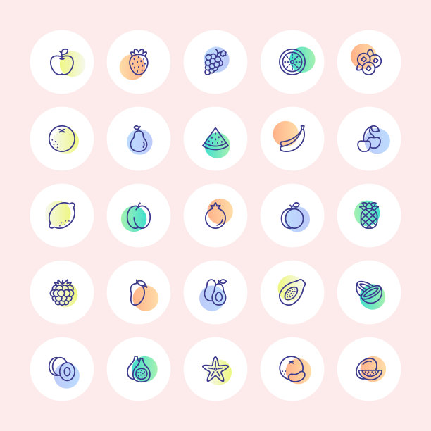 有机水果图标图片下载