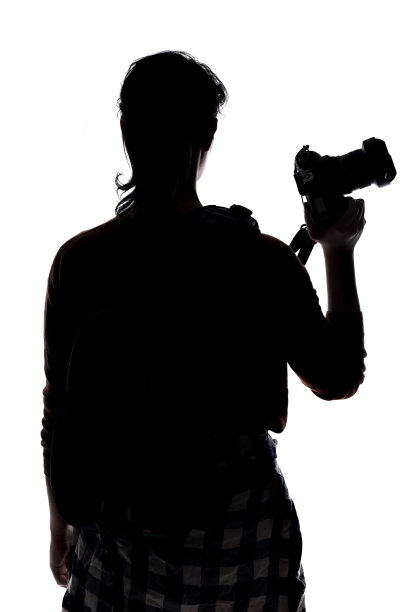 剪影的远足摄影师图片下载