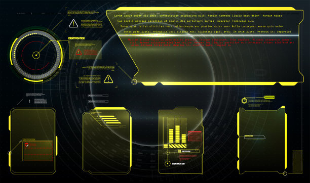 HUD, UI, UX, GUI未来的用户框架界面屏幕元素设置。高科技屏幕的视频游戏。科幻概念设计。方形框架块HUD图片下载