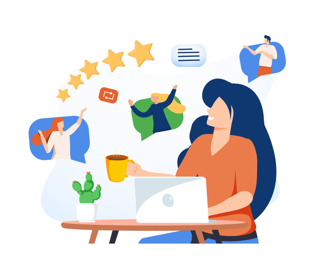 矢量彩色插图沟通通过互联网，社交网络，聊天，视频，新闻，消息，网站图片下载