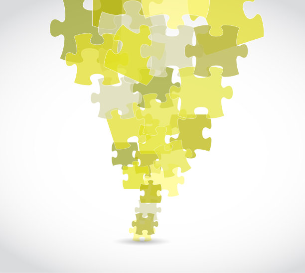 黄色拼图插图设计图片下载