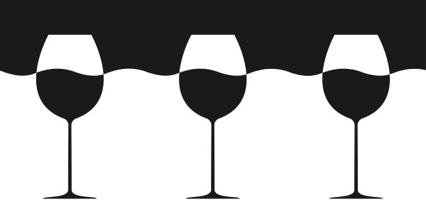 酒杯旗帜。酒杯抽象的轮廓或背景。矢量插图。图片下载