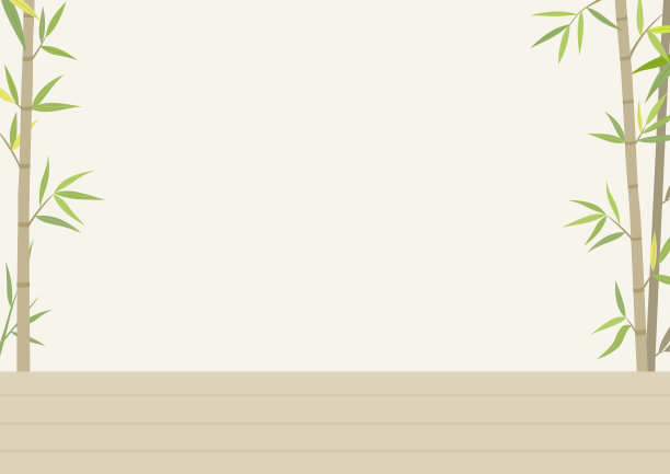 竹和硬木地板背景。图片下载