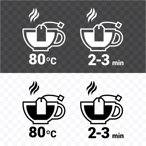 茶饮料图标。茶包在杯子里。图片下载
