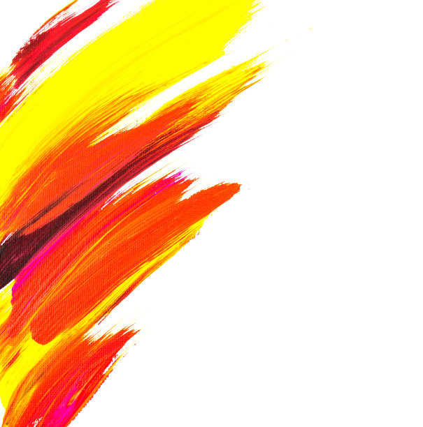 丙烯笔触生动的黄色，红色，紫色的颜色。抽象的背景。在画布上作画。手工制作的,手绘。艺术品,艺术品。现代的,当代艺术。原创。图片下载