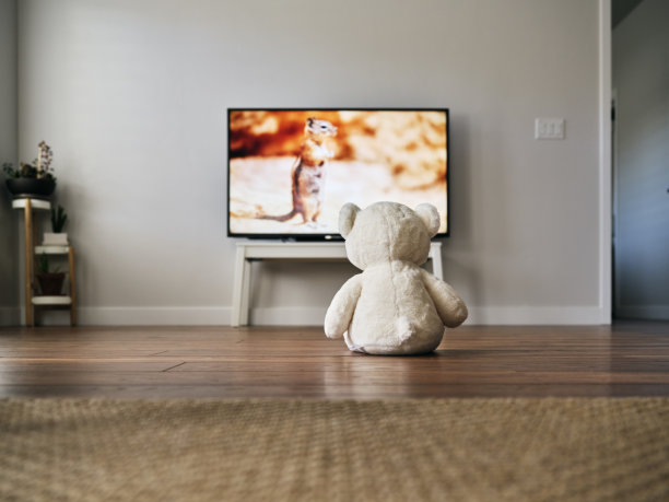 泰迪熊看电视图片下载