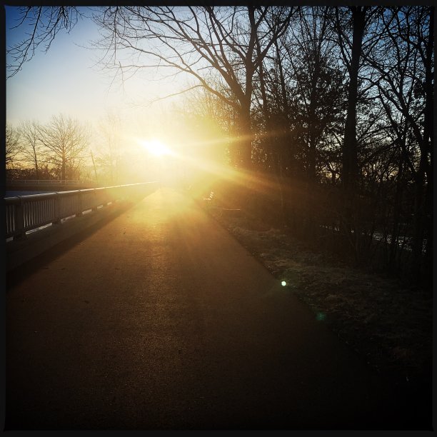 晴朗的冬天早晨在高地公园在匹兹堡图片下载