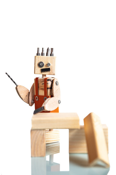 有趣的微型工匠，用工具和材料建造，概念木匠或diy或家庭工匠图片下载