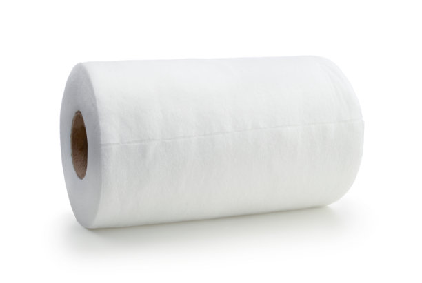 一卷隔离的合成餐巾。图片下载