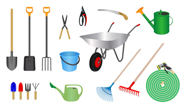 园艺工具。向量。图片下载