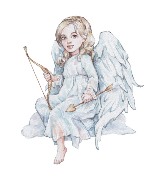 带着弓箭的少女丘比特图片下载