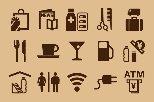 商业设施图标集图片下载