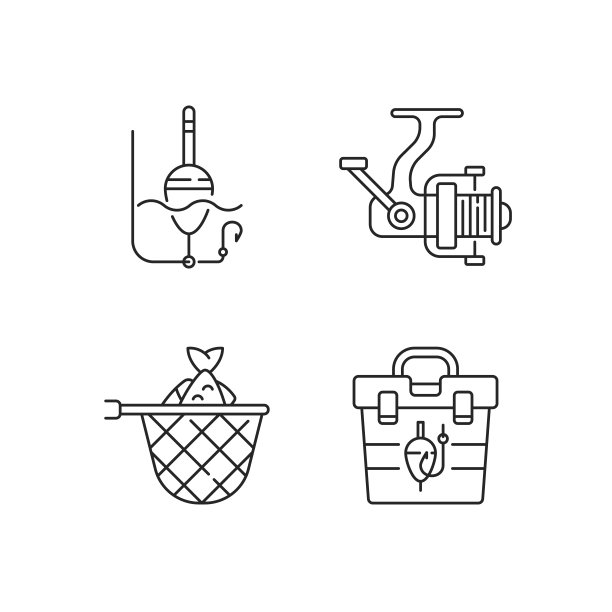 爱好和休闲活动线性图标集图片下载