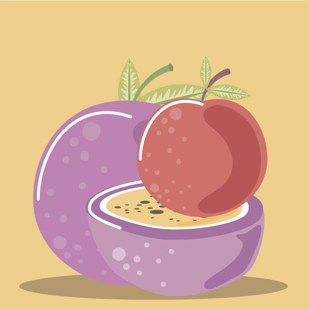 百香果和苹果是新鲜天然有机健康食品图片下载