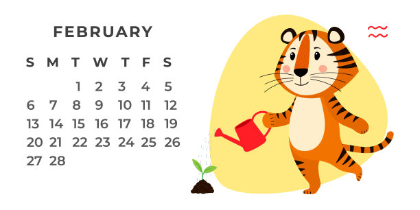 桌面历法设计模板为2022年，虎年按中国历法。一周从星期天开始。矢量股票平面插图。图片下载