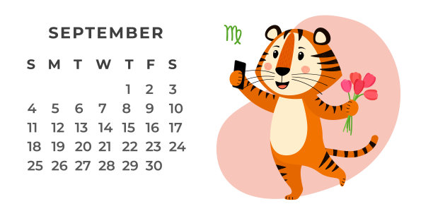 2022年虎年的台历设计模板。这周从周日开始。矢量股票平面插图。图片下载