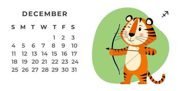 2022年虎年的台历设计模板。这周从周日开始。矢量股票平面插图。图片下载