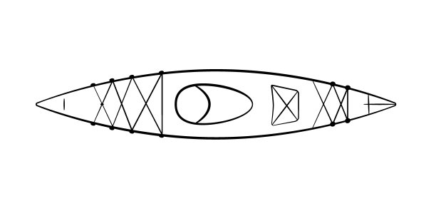 独木舟手绘轮廓涂鸦图标。素描独木舟露营旅游，休闲和冒险。矢量插图涂鸦。皮划艇矢量草图插图印刷，网络，移动和信息图孤立在白色背景图片下载