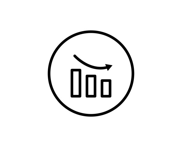 下降图表线条图标图片下载