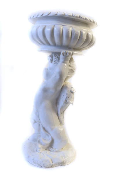 孤立的照片的石膏天使近距离图片下载