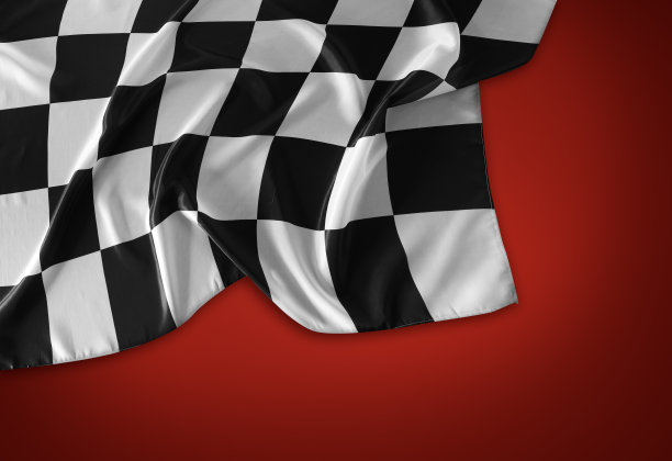 红色方格旗图片下载