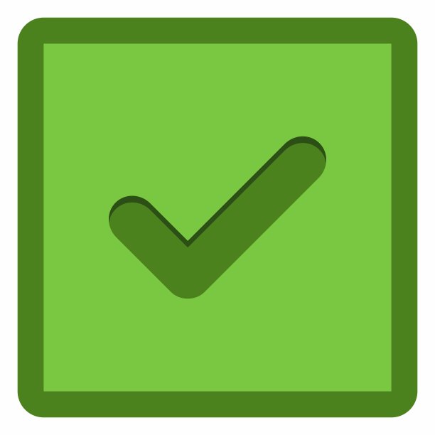 勾选，勾号，接受，批准，是，正确，好，正确的选择，任务完成，投票。-向量标记符号在绿色。孤立的图标。图片下载