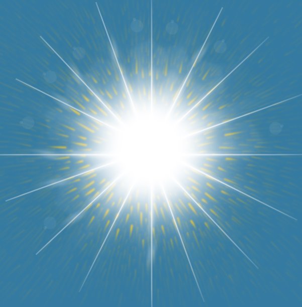 金色十字架图形插图，阳光，浅蓝色天空上的星星图片下载