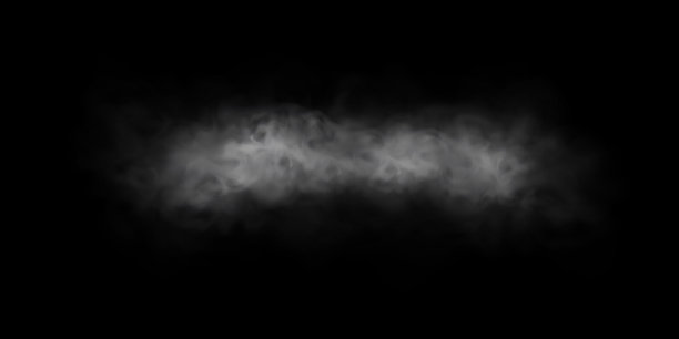 在黑色透明背景上的自然烟雾或雾效果图片下载