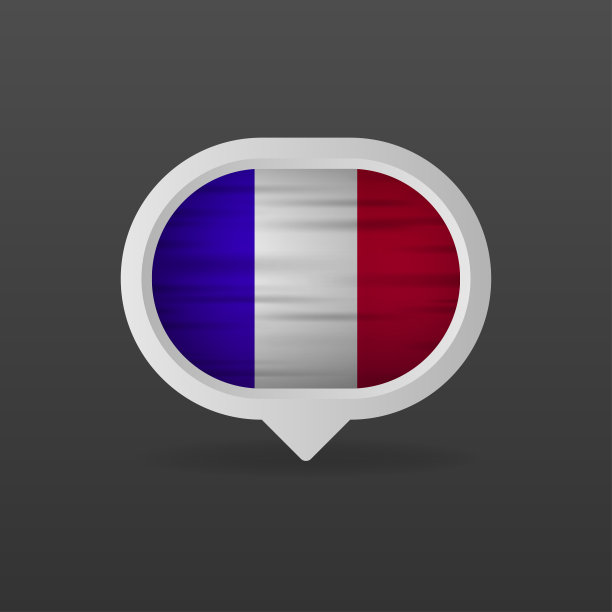 法国国旗现实主义国旗。法国制造。矢量插图。图片下载