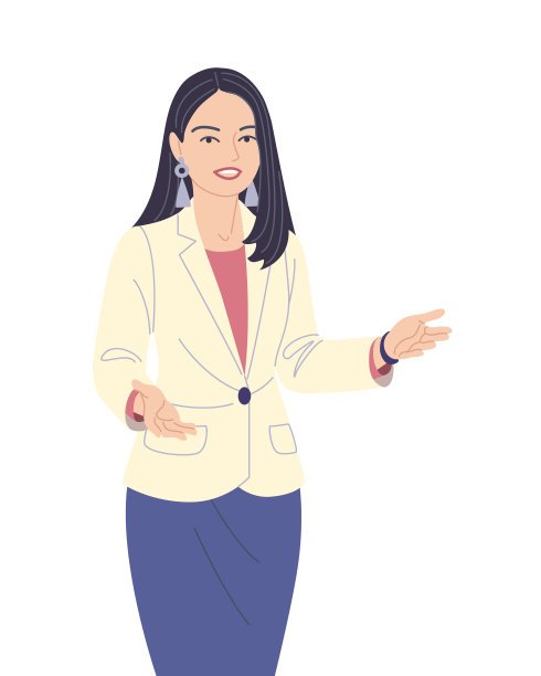 年轻的女商人被隔离在白色图片下载