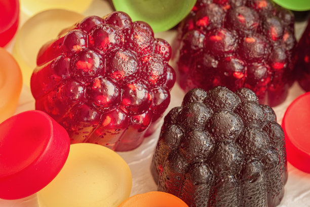 天然有机浆果果酱，多色甜混合饮食的健康饮食图片下载