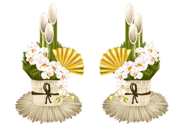 左右设蝶兰门松图片下载