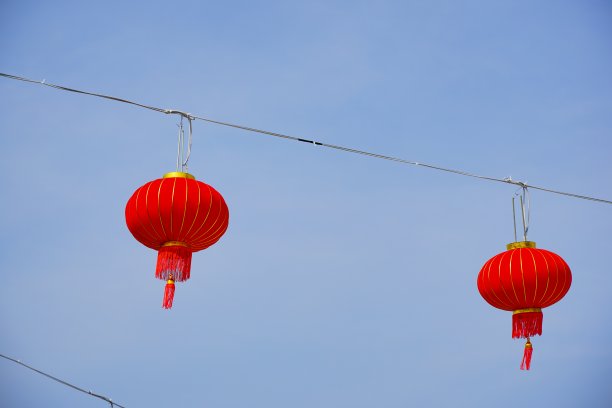 泰国的中国新年灯笼图片下载