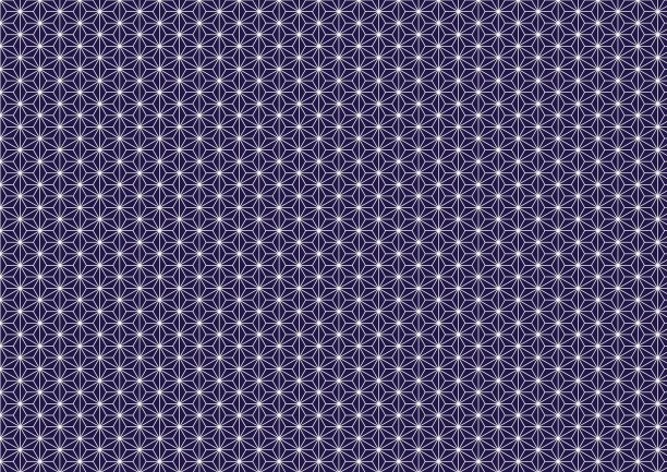 黑色日本纸与麻叶图案图片下载