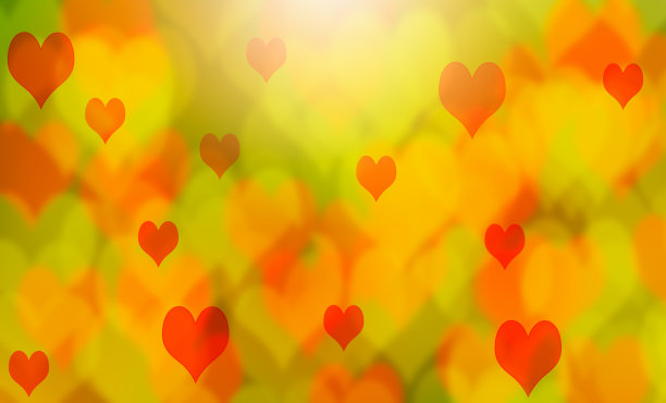 有情人节或婚礼背景的心。装饰，浪漫的爱情散景背景。三维演示图片下载