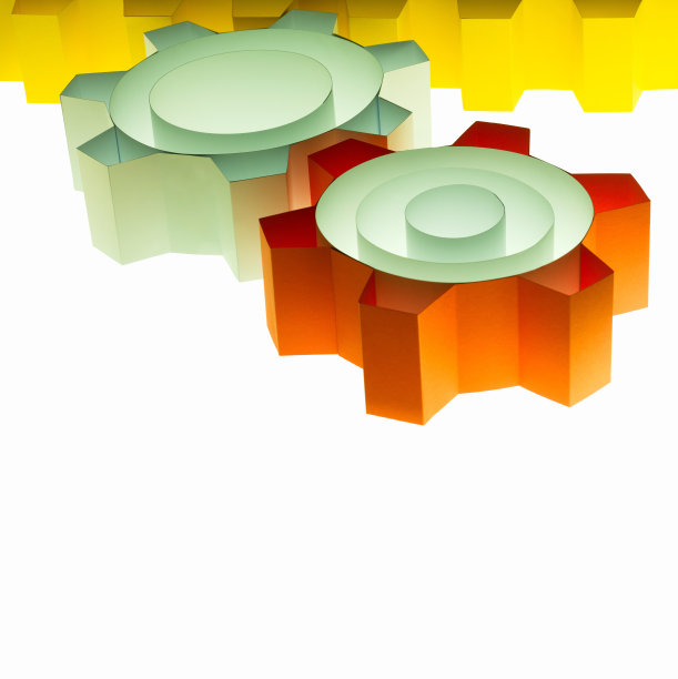 彩色纸齿轮图片下载