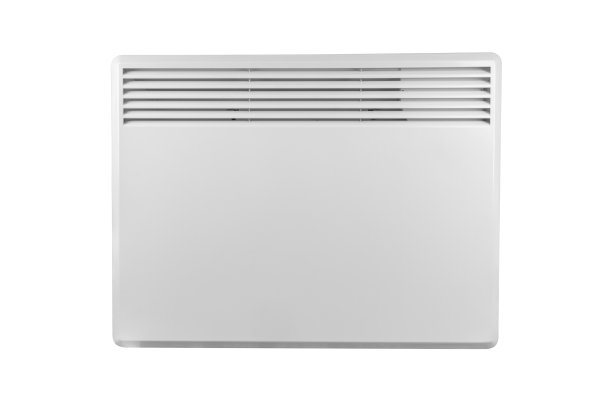 电加热器电池隔离在白色背景上。散热器。家用电加热器对流隔离。加热对流散热器。图片下载