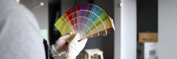 用于家庭色彩装修的油漆调色板图片下载