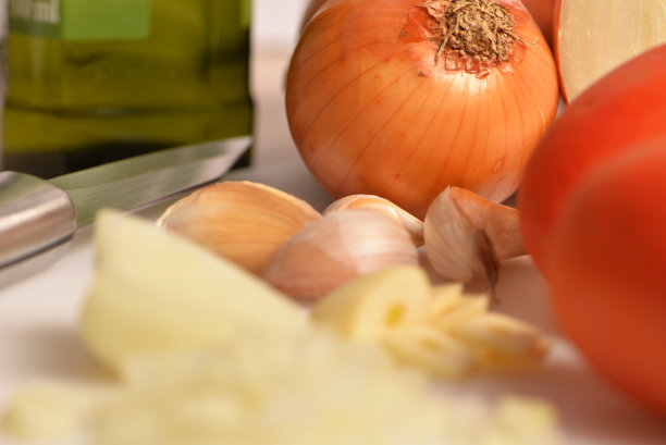 洋葱，大蒜和西红柿图片下载