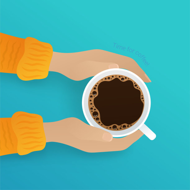 手捧着热咖啡杯图片下载