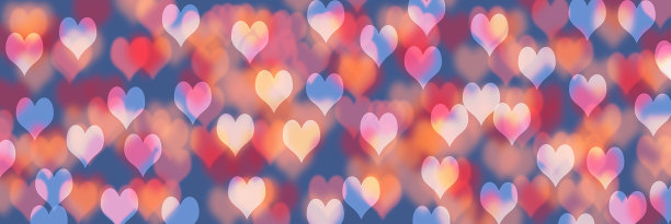 有情人节或婚礼背景的心。装饰，浪漫的爱情散景背景。三维演示图片下载