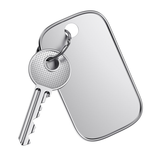 空白标签密匙环隔离在白色背景上图片下载