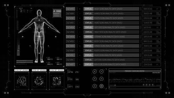 未来医疗UI HUD抬头显示屏幕3d渲染图片下载
