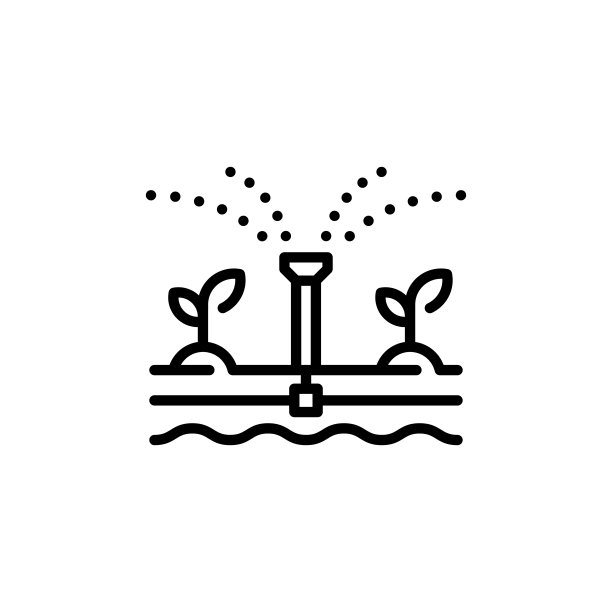 矢量农场灌溉图标图片下载