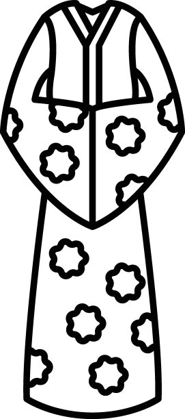 女性服装概念矢量图标设计，白色背景上的中国传统文化符号，农历牛年2021标志，中国旅游指南股票图片下载